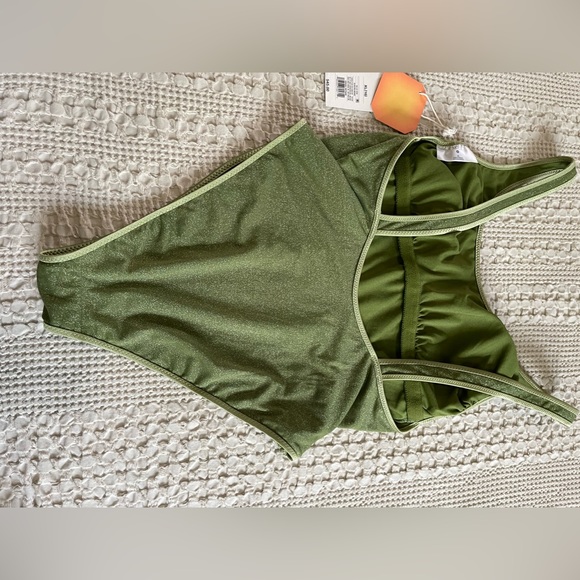 NWT- FE Noel Metallic High Leg Cheeky One Piece Swimsuit XL - Picture 8 of 8